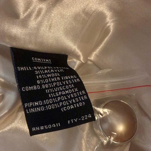 Kensie Herringbone Blazer with Satin Interior XL - Picture 7 of 8